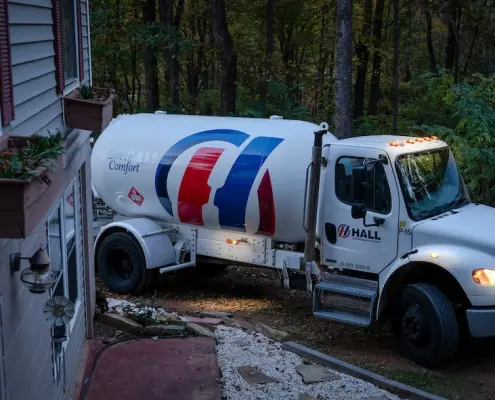 Hall Emergency Service propane truck