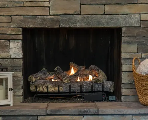 propane gas log fireplace