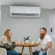 Mini-split in use with couple having coffee nearby