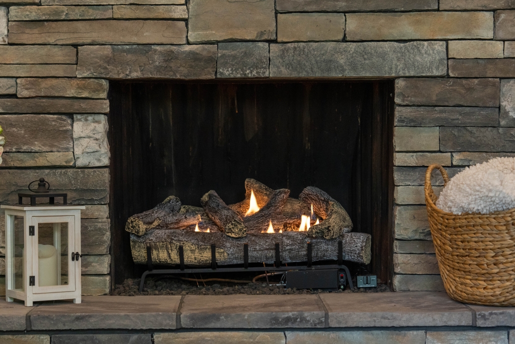 propane gas log fireplace